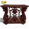 Image 1 : Hand-Carved Mahogany Console Table Griffin Supports Renaissance Revival 40.5x18.75x31.5"