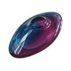 Image 3 : Jan Benda Signed Art Glass Bowl Canada 9.5 Inch Purple Blue Pink Studio Piece
