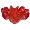 Image 1 : Vintage Murano Style Ruby-Red Art Glass Flower Bowl 8-Inch Mid-20th Century Italy