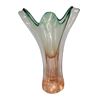 Image 1 : Josef Hospodka Chřibsk Glass Style Vase 11 Inch Hand-Blown Czech 1960s Green and