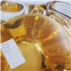 Image 3 : Chalet Artistic Amber Glass Bowl/ashtray Hand-Blown Canada C.1962-1975 8 Inches