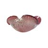 Image 2 : Mid-Century Murano Hand-Blown Glass Bowl 1950s-60s Magenta Silver Flecks 5.5 Inch