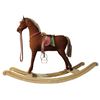 Image 1 : Vintage Bow Rocker Style Convertible Rocking Horse 25" Tall Straw Filled and Wood Rocker