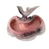 Image 2 : Hull Pottery Flying Duck Planter Model 104 Pink and Charcoal 1940s-1950s USA