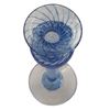 Image 2 : Arte Vargas Blue Swirl Art Glass Candlestick Holder 7 Inch Signed 1990s