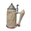 Image 2 : Anheuser-Busch Faust Beer Stein CS330 Ceramic Pewter Lid 1997