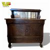 Image 1 : Antique Empire-Style Tiger Oak Sideboard Buffet 46x20x54 Inch with Mirror