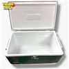 Image 3 : Coleman Vintage 54-Quart Steel Belted Cooler Green 1983 22.5x13.5x13" Great Condition