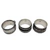Image 2 : 3 Sterling Silver Size 10 Spinner Rings - Total weight: 28 grams