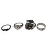 Image 1 : 4 Sterling Silver Rings (Size 6, 8.5, 9 & 10) - Total weight: 19 grams