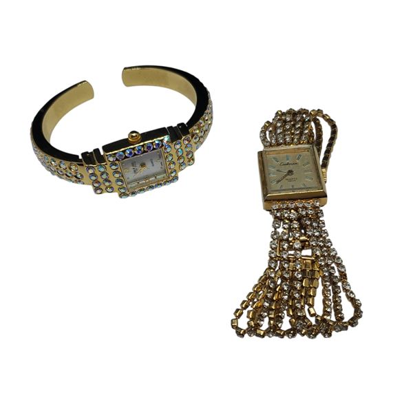 Vintage Joan Rivers and Eastman Rhinestone Dinner Watches