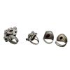 Image 2 : 4 New Sterling Silver Gemstone Rings -  Total weight: 46.1 grams