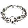 Image 1 : New .925 Sterling Silver 5-Strand Ball & Chain Bracelet - Weight: 11.6 grams
