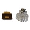 Image 1 : Crystal Table Lighter with Matching Ashtray + Wood Bentley Lighter