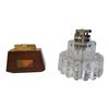 Image 3 : Crystal Table Lighter with Matching Ashtray + Wood Bentley Lighter