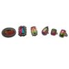 Image 1 : 6 New .925 Sterling Silver Watermelon Tourmaline  Rings - Longest ring is 37mm - Total Weight: 63.4