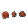 Image 3 : 6 New .925 Sterling Silver Rings - Carnelian and Red Jasper - Total Weight: 47 grams