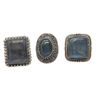 Image 3 : 6 New .925 Sterling Silver Polished Labradorite Rings - Longest ring is 33 mm - Total Weight: 54.7 g
