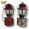 Image 2 : Pair of Coleman Lanterns Model 200 Red an Nickle Finish 1957