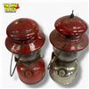 Image 5 : Pair of Coleman Lanterns Model 200 Red an Nickle Finish 1957