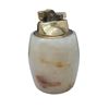 Image 1 : Vintage Onyx Table Lighter Mid-20th Century Italian Soft Pink/cream Marble Finish