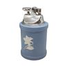 Image 1 : Vintage Wedgwood Blue Jasperware Style Silver-Tone Table Lighter