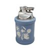 Image 2 : Vintage Wedgwood Blue Jasperware Style Silver-Tone Table Lighter