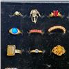 Image 2 : Tray of 30 Fashion & Costume Rings - Metal Rings with a variety of designs & sizes (Display tray not