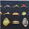Image 3 : Tray of 30 Fashion & Costume Rings - Metal Rings with a variety of designs & sizes (Display tray not