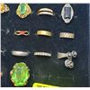 Image 5 : Tray of 30 Fashion & Costume Rings - Metal Rings with a variety of designs & sizes (Display tray not