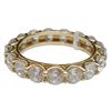 Image 1 : Gold Plated Sterling Silver CZ Eternity Ring   - 3.9 mm wide - Size 7 - Total weight: 3.8 grams