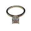 Image 1 : Gold Plated Sterling Silver Emerald Cut CZ Ring by PAJ - 6.5  x 8.5 mm stone - Size 7 - Weight: 3 gr