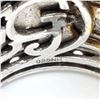 Image 3 : .925 Silver Diamonelle Running Panther Band Ring with Gold Overlay - Size 6 - 14.7 mm wide - Weight:
