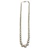 Image 1 : .925 Sterling Silver 20" Graduated Diamond Cut Bead Necklace - Largest bead is 12.5 mm - Weight: 33