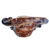 Image 2 : Czech Glass Ashtray Blue with Amber Bowl Vintage Venetian Style 1970s