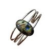 Image 3 : .925 Sterling Labradorite Pendant, Cuff Bracelet- Total weight: 53.5 grams (Small fissure in the pen