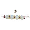 Image 1 : Sterling Silver Garnet Ring & Bracelet with Moonstone, Citrine & Garnet - Bracelet is 1.5" wide