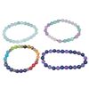 Image 1 : 3 Feng Shui Five Element (11 mm) & 1 Pixiu Charm (14 mm) Beaded Bracelets