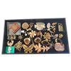 Image 1 : 35 Brooches & Stick Pins - Majority are Vintage - Variety of Materials (Display tray not included)