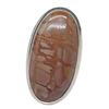 Image 1 : New Noreena Jasper Cabochon Ring Set in .925 Sterling  Silver - Jasper stone is 16mm x 34mm (ring si