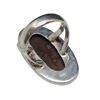 Image 2 : New Noreena Jasper Cabochon Ring Set in .925 Sterling  Silver - Jasper stone is 16mm x 34mm (ring si