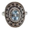 Image 1 : New  Blue Topaz Ring Set in .925 Sterling Silver - Size 10 ring is 20mm long  - Total weight includi