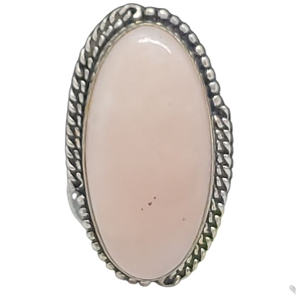 New Pink Andean Opal Ring Set in .925 Sterling Silver - Size 8 ring is 40mm long  - Total weight inc