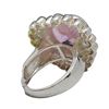 Image 2 : New Rose Quartz Heart  Ring Set in .925 Sterling Silver - Size 8 ring is 26mm long  - Total weight i