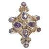 Image 1 : New Amethyst Ring Set in .925 Sterling  Silver - Size 9 ring is 37mm long - Total weight including g