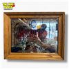 Image 1 : Michelob Beer Framed Advertising Mirror Bar Decor Glass Wood Frame