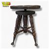 Image 1 : Victorian-Style Wooden Swivel Piano Stool Ball-and-Claw Feet Late 19th-Early 20th Century Style