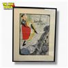 Image 1 : Toulouse-Lautrec Framed Scarf with "Jardin de Paris" Print -  14" x 17" framed