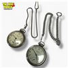 Image 1 : 2 Westclox "Pocket Ben" Pocket Watches with Chains