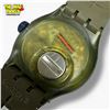Image 3 : Swatch Scuba Whalebone 44mm Unisex Watch with Olive Green Strap